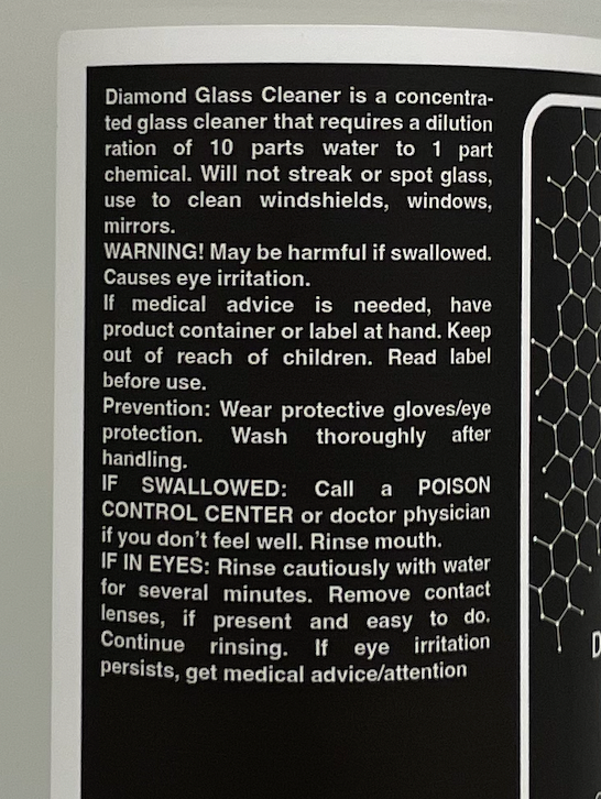 DIAMOND GLASS CLEANER
